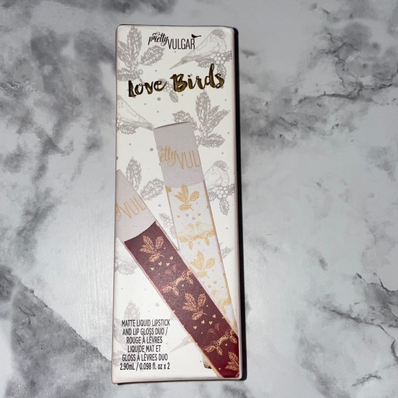 Pretty Vulgar Love Birds Lip duo. Matte liquid lipstick and clear gloss - Picture 2 of 8